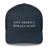"Give America Morals Again" Structured Cap (Partial Mesh)